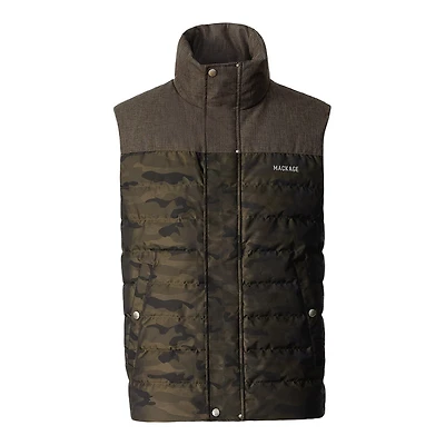 Mackage Brody-jc Down Quilted Vest With Contrast Yoke Army-carbon Multi, Size: