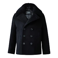 Mackage Camden Wool Peacoat With Shearling Collar For Kids (8-14 Years) Size: