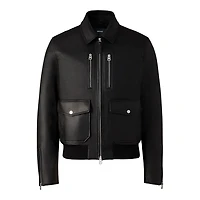 Mackage Chance-z Spread Collar Leather Jacket Size: