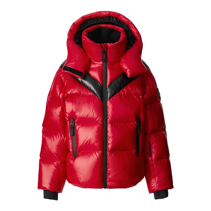 Mackage Chilli Lustrous Down Ski Jacket For Kids (8-14 Years) Red, Size: