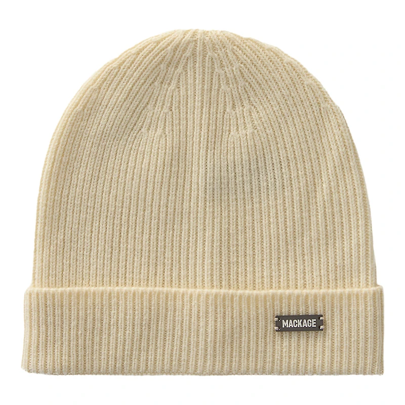 Mackage Dawson Fish Rib Knit Wool Blend Beanie Size: O/s