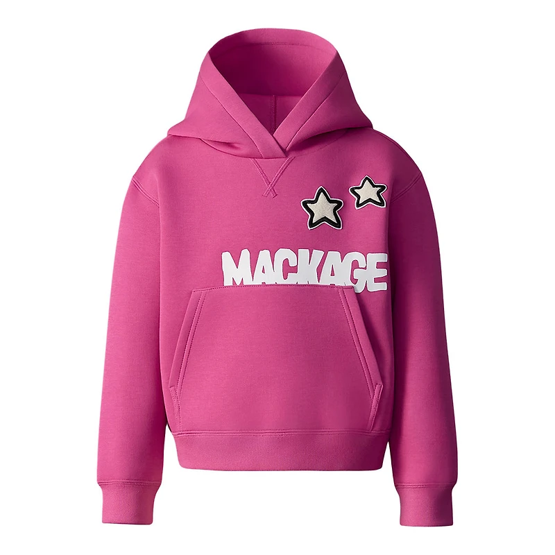 Mackage Dru-nv Double-face Jersey Graphic Hoodie For Kids (8-14 Years) Size: