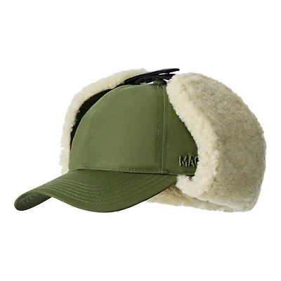Mackage Eddy-sa Hybrid Cap With Shearling-lined Earmuffs Light Military, Size: