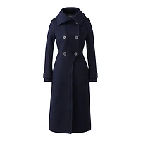Mackage Elodie-r Double Face Wool Tailored Coat Navy