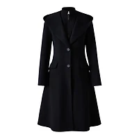 Mackage Gloria Handmade Wool Blend Coat With Removable Bib Size: