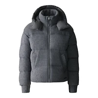 Mackage Griffen Cashmere-blend Down Jacket With Removable Hood Size:
