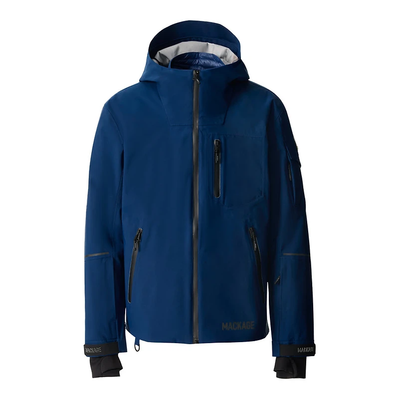 Mackage Hollis 3-in-1 Ski Jacket With Removable Quilted Liner Olympic Blue-green Camouflage, Size:
