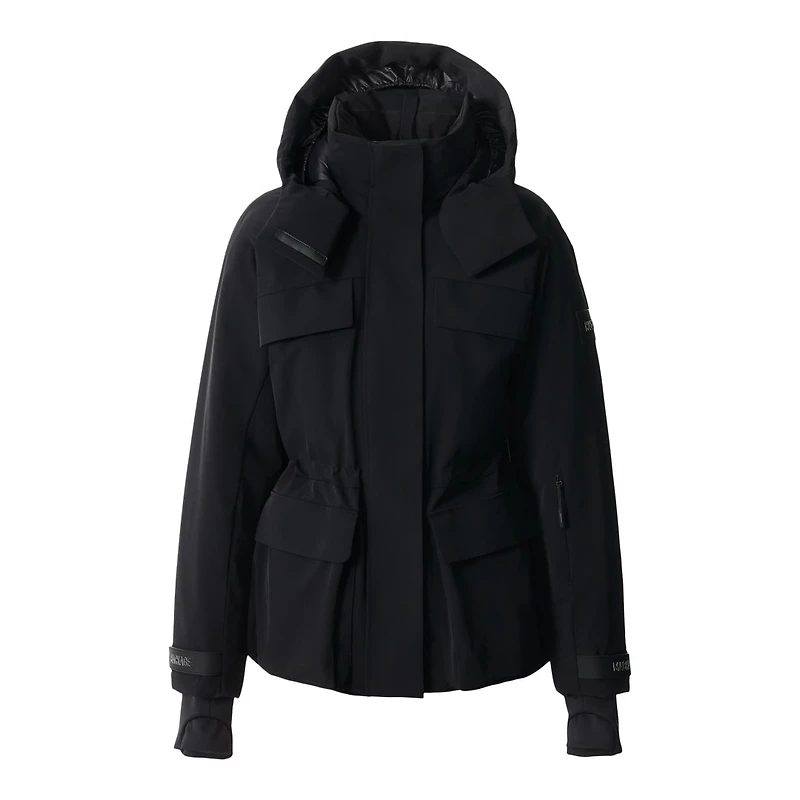 Mackage Iclyn-rz Medium Down Ski Jacket With Removable Hood Black, Size: