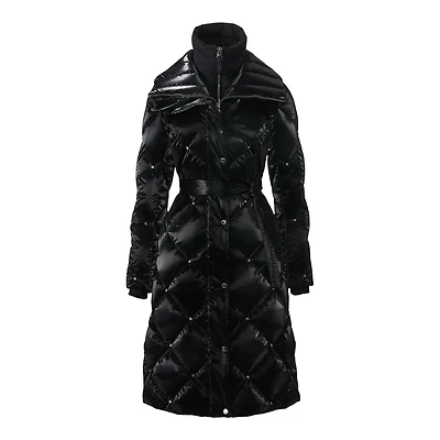 Mackage Izumi-glo 2-in-1 Quilted Down Coat With Removable Bib Black, Size: