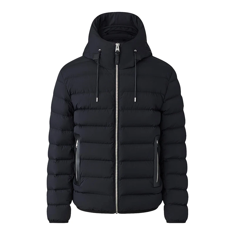 Mackage Jack-z Agile-360 Stretch Light Down Jacket With Hood Black, Size: