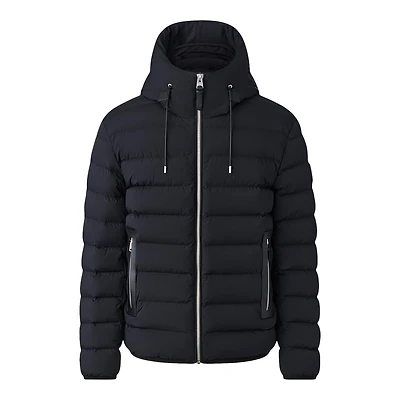 Mackage Jack-z Agile-360 Stretch Light Down Jacket With Hood Black, Size: