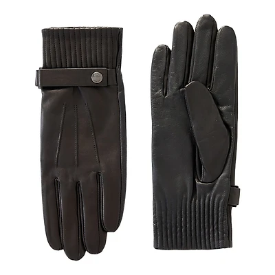 Mackage Jaylen Leather Gloves With Touchscreen Compatibility Black, Size: