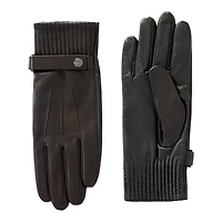 Mackage Jaylen Leather Gloves With Touchscreen Compatibility Black, Size: