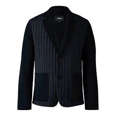 Mackage John Mixed-media Vertical Quilt Blazer Size:
