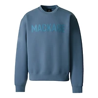 Mackage Julius Double-face Jersey Logo Sweatshirt Provincial Blue, Size: