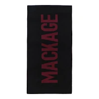 Mackage Juno 2-in-1 Merino Blend Logo Scarf In Black-garnet, Size: O/s