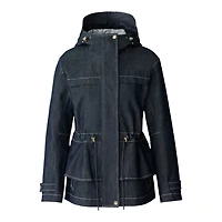 Mackage Kaori-dnm Hybrid Jacket With Peplum Detail Denim, Size: