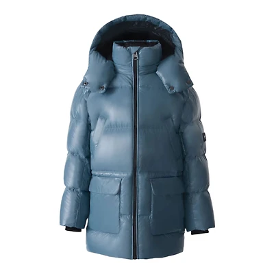 Mackage Kennie Lustrous Light Down Parka With Hood For Kids (8-14 Years) Size: