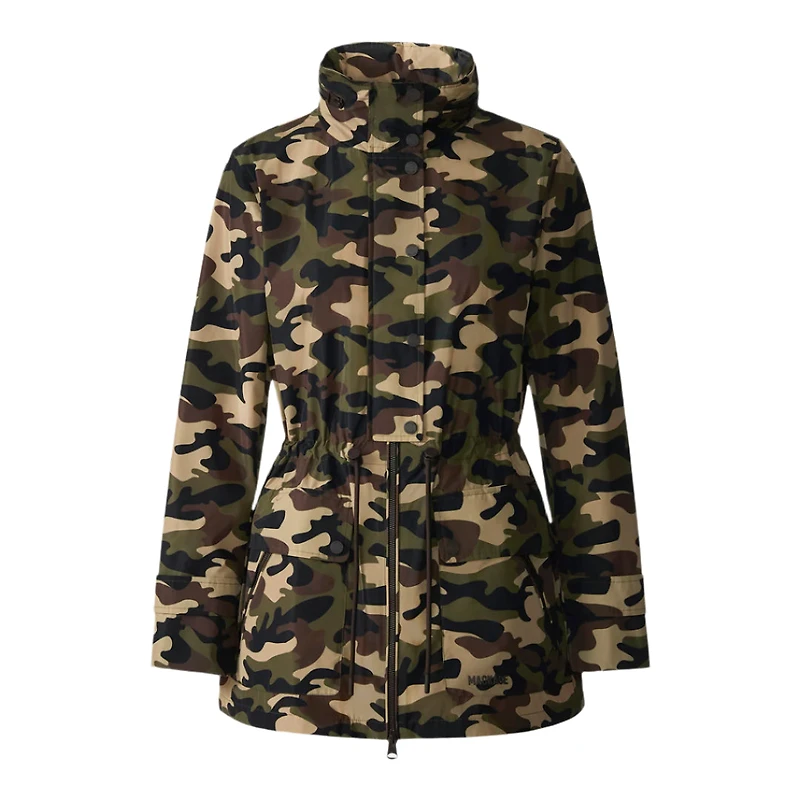Mackage Keryn-camo Medium-length Rain Jacket With Camo Print Camouflage Print, Size: