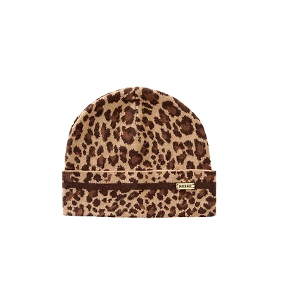 Mackage Kiko-a Leopard Jacquard Toque In Cheetah, Size: O/s