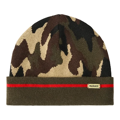 Mackage Kiko-camo Jacquard Camo Knit Beanie In Camouflage Print, Size: O/s