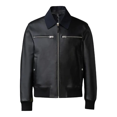 Mackage Knox Leather Jacket Black, Size: