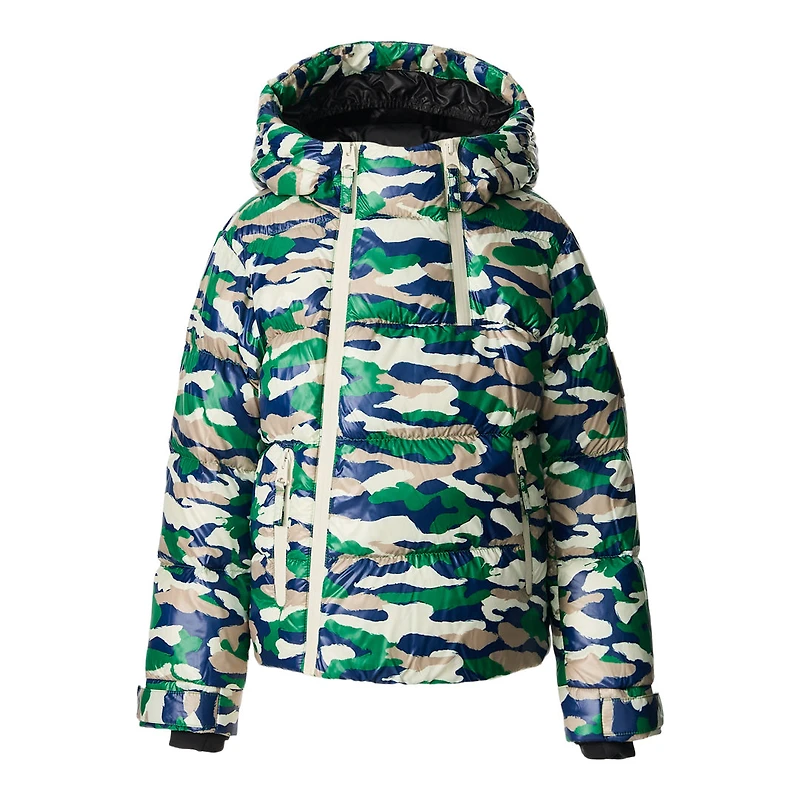 Mackage Leland-camo Lightweight Down Jacket For Kids (8-14 Years) Green Camouflage, Size: