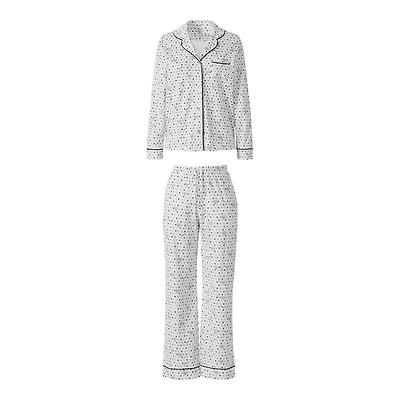 Mackage Long Sleeve Cotton Polo Pajama Set — X Roller Rabbit Black, Size: