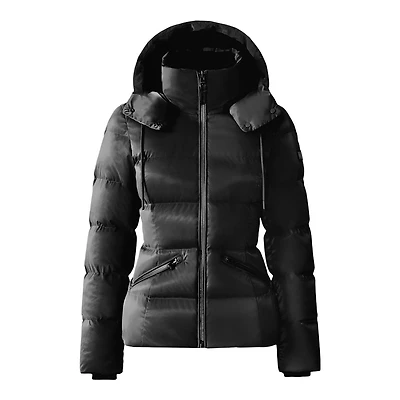Mackage Madalyn-glo High-gloss Down Jacket With Removable Hood Size:
