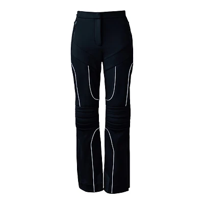 Mackage Maika Techno Fleece Ski Pants With Articulated Knees And Smocked Detail Black, Size: