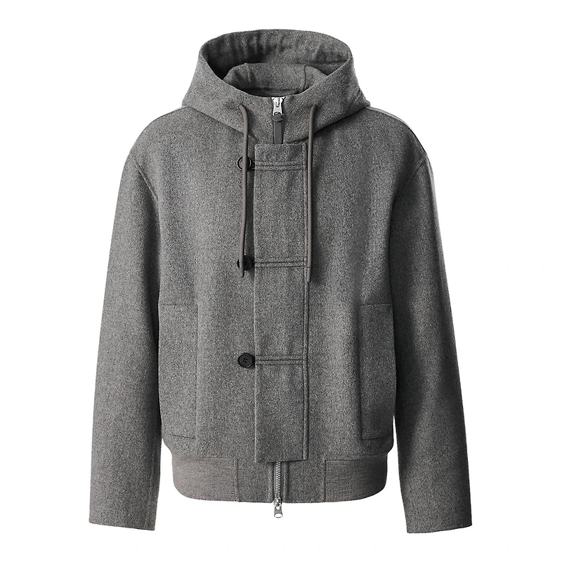 Mackage Malik Double-face Wool Hooded Jacket Size:
