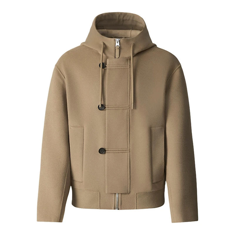 Mackage Malik Double-face Wool Hooded Jacket Size: