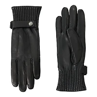 Mackage Mara Leather Gloves With Touchscreen Compatibility Black, Size: