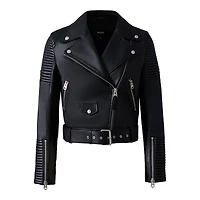 Mackage Masina Zip-vent Leather Jacket Black, Size: