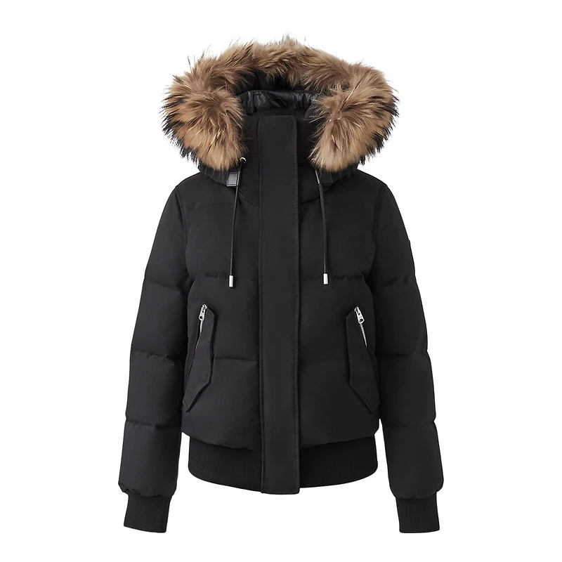 Mackage Nefi-fz Down Jacket With Removable Fur Trimmed Hood Size: