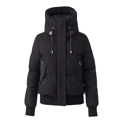 Mackage Nefi-nfz Nordich Tech Down Jacket With Hood Black, Size: