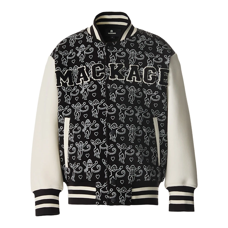 Mackage Nels-rr Varsity Bomber Jacket For Kids (8-14 Years) — X Roller Rabbit Size: