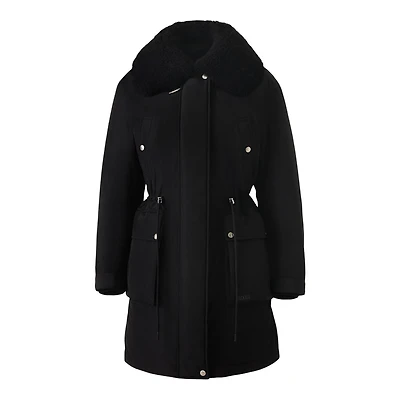 Mackage Nova 3-in-1 Down Coat With Removable Inner Layer And Shearling Collar Size: