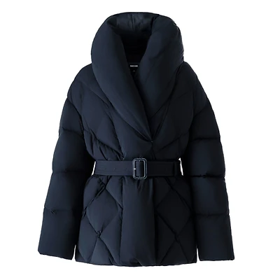 Mackage Olive Down Belted Jacket With Shawl Collar Size: