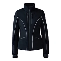 Mackage Sandra Smocked Detailed Technical Ski Jacket Black, Size: