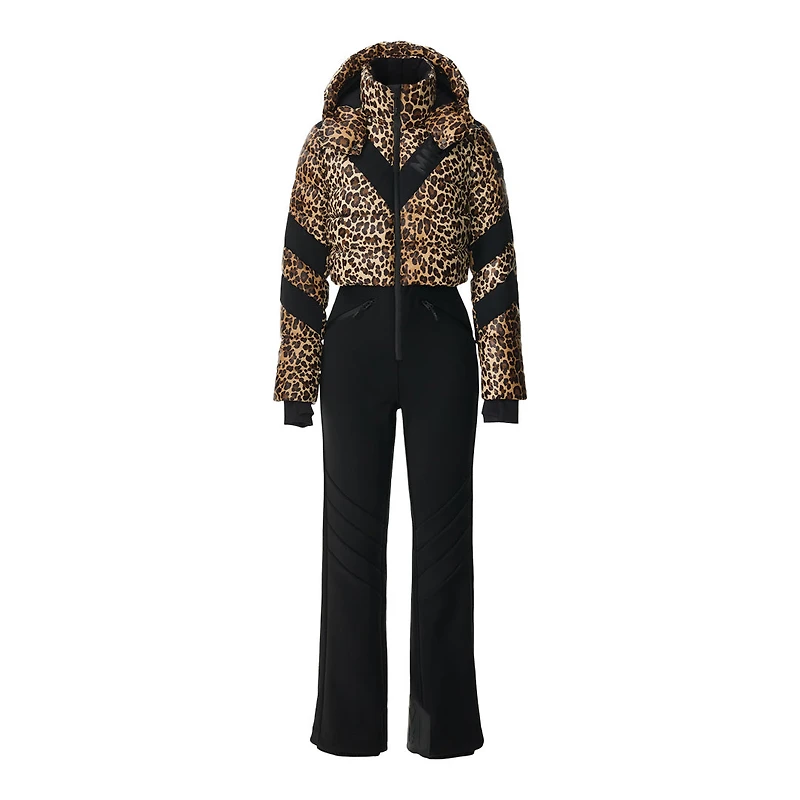 Mackage Satory-a Fitted Bonded Fleece Ski Suit Cheetah, Size: