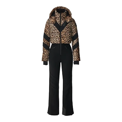Mackage Satory-a Fitted Bonded Fleece Ski Suit Cheetah, Size:
