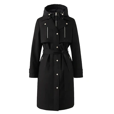 Mackage Siobhan Down Trench Coat With Removable Bib Size: