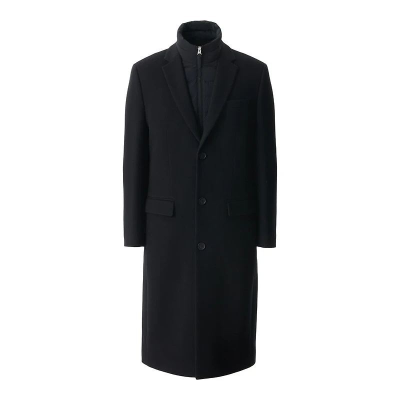 Mackage Skai-lg 2-in-1 Wool Coat With Removable Down Liner Black, Size: