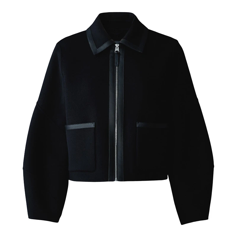 Mackage Solana Double-face Wool Balloon Sleeved Short Jacket Size: