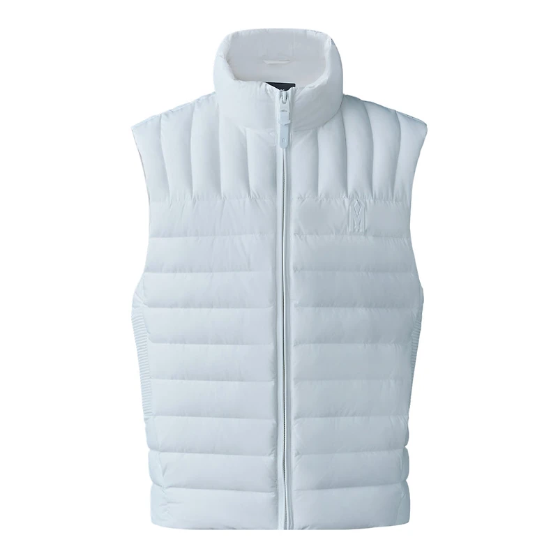 Mackage Titus Perpendicular Channel Quilt Down Vest White, Size: