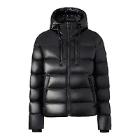 Mackage Victor-r Light Down Jacket With Storm Visor Hood Black, Size: