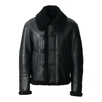 Mackage Waylon Shearling Aviatorjacket With Toggle Front Closure Black-black, Size: