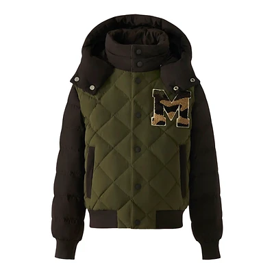 Mackage Zefir Light Down Diamond Quilted Jacket For Kids (8-14 Years) Coffee-light Military, Size: