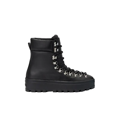 Mackage Bain-m Leather Mid-calf Lace-up Boots Black, Size: